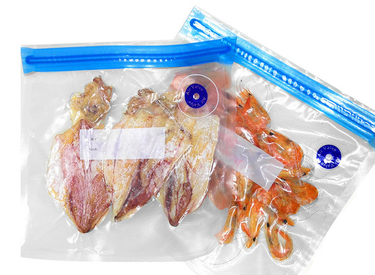 La fermeture à glissière sous vide de stockage de nourriture de Vauum met en sac les sacs de pompe de poignée de PA PE en relief