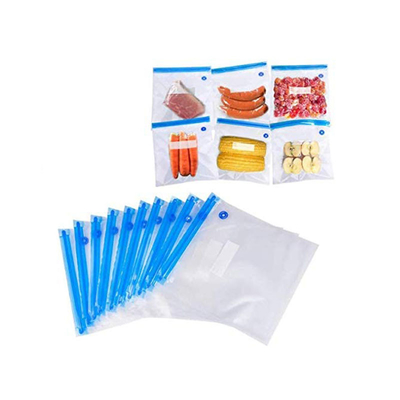 Sous Vide met en sac la tirette réutilisable de vide met en sac des sacs de stockage de nourriture avec des agrafes de cachetage