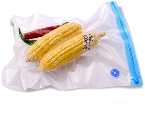 Sac scellé réutilisable de Sous Vide de vide de nourriture de sac de valve de vide avec la tirette