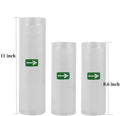 Rouleaux sous vide pour réfrigérateurs Sacs de scellage sous vide en plastique PE Nylon 11 &quot;X25' Ft
