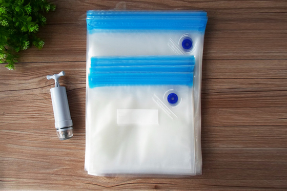 Sacs de nourriture de tirette de doubles couches de sachet en plastique de scelleur de vide de valve de manière de Sous Vide un