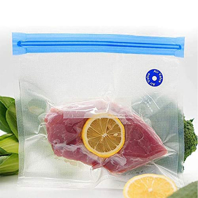 Sous Vide met en sac la tirette réutilisable de vide met en sac des sacs de stockage de nourriture avec des agrafes de cachetage