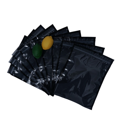 Sac libre de polypropylène de plastique de nourriture de poche de fermeture éclair de soudure à chaud de Clear Black BPA