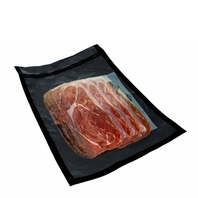 Le joint sous vide en plastique de relief de Black&amp; Clear de catégorie comestible met en sac le CE pour le stockage de viande