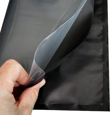 Sac libre de polypropylène de plastique de nourriture de poche de fermeture éclair de soudure à chaud de Clear Black BPA