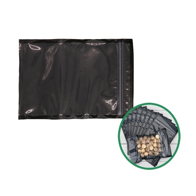 OEM clair de empaquetage noir de poche de viande de tirette de sac de noyaux de soudure à chaud de vide