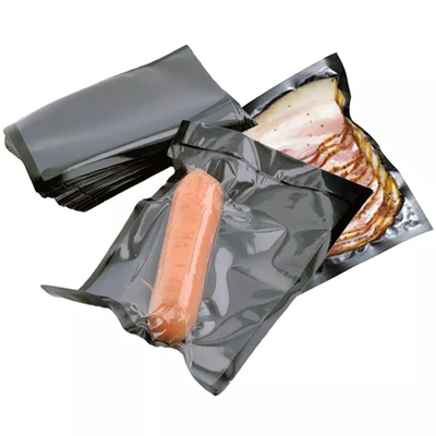Noir précoupé de relief en nylon de sacs de vide de stockage de PE pour le congélateur à micro-ondes