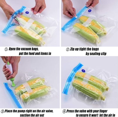La tirette de scelleur de vide met en sac des sacs de Sous Vide pour rescellable réutilisable libre de la nourriture BPA