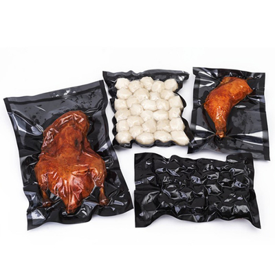 Dos rescellable Front Nylon Pouch clair de noir de sac de tirette de vide fait sur commande d'impression