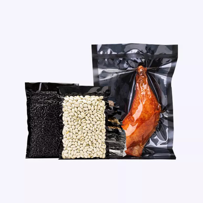 Poche de emballage sous vide de Clear Black du vide 3 de joint de sacs de sachet latéral fait sur commande d'aliments surgelés