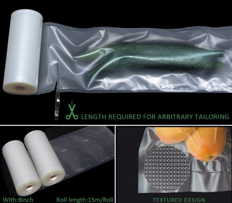 Rouleaux de scellage sous vide Sacs de scellage sous vide en relief thermoscellés sans BPA