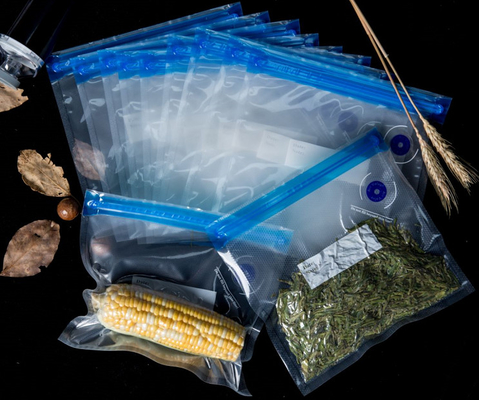 Sacs sous vide réutilisables de scelleur de vide de serrure de fermeture éclair pour le stockage et la cuisson de nourriture