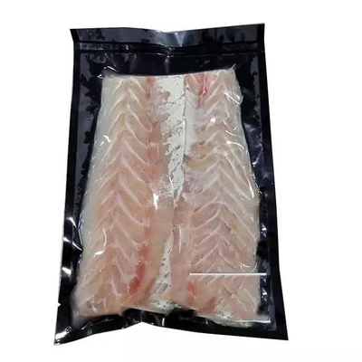Pochettes sous vide d'emballage alimentaire en nylon noir gaufré prédécoupées de 5 MIL