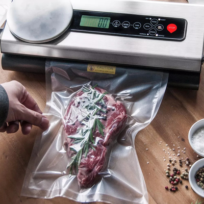 Paquet de 2 rouleaux de sacs sous vide en relief en nylon sans BPA pour le stockage des aliments