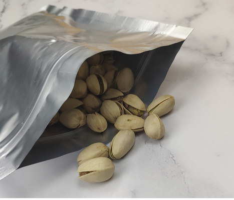 Pochettes de fermeture à glissière en aluminium métallique refermable en Mylar