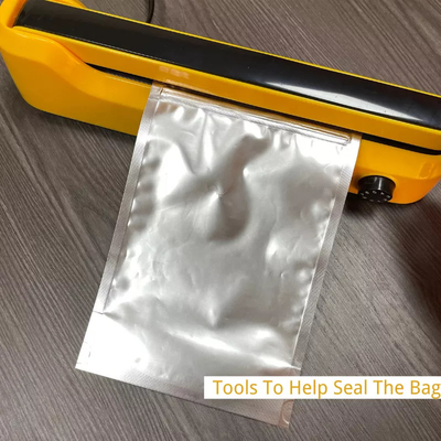 Le papier d'aluminium de thermoscellage met en sac les sacs réutilisables de stockage de Mylar avec des autocollants de label