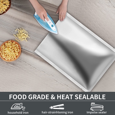 Sacs rescellables de Mylar de sac de papier d'aluminium métallisé par aperçu gratuit pour le stockage de nourriture