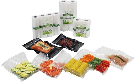 Les sacs en plastique chauds de fermeture sous-vide de sac de scelleur de nourriture de la vente PA/PE roulent pour le congélateur